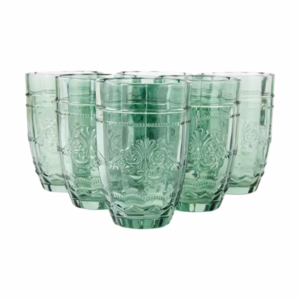 Green Ornate High Ball