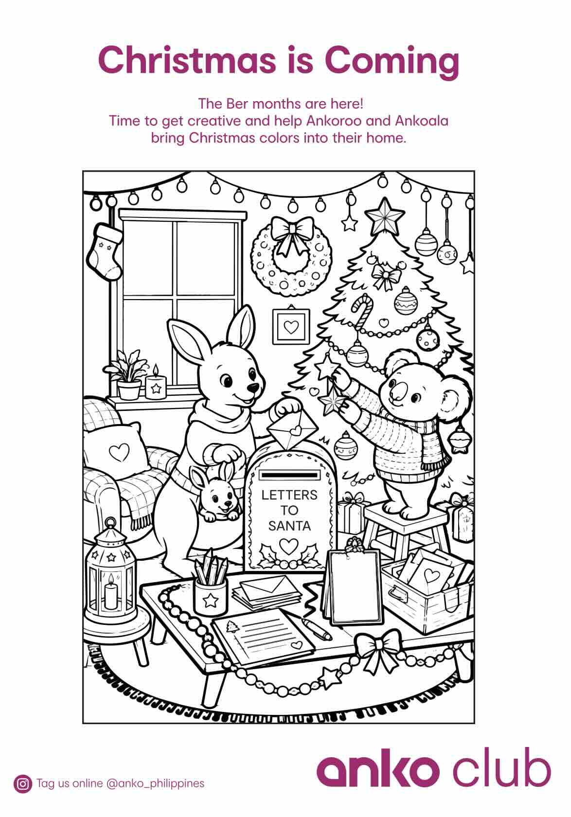 Christmas is Coming coloring sheet